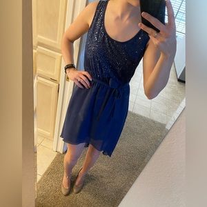Blue High-Low Nice Dress